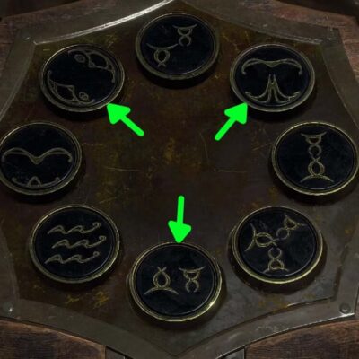 Resident Evil 4 символы механизма первая дверь