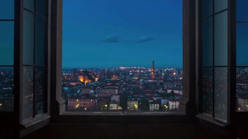 Аниме фон балкон ночью 19