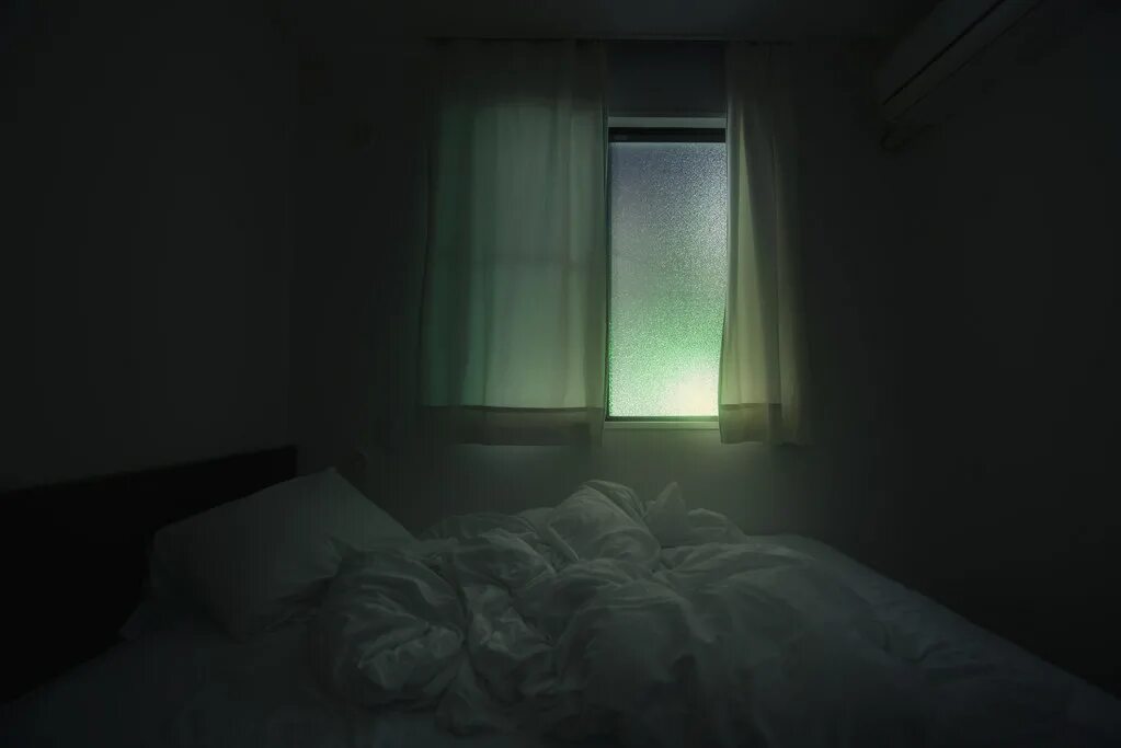 Аниме фон спальня ночью без света 17