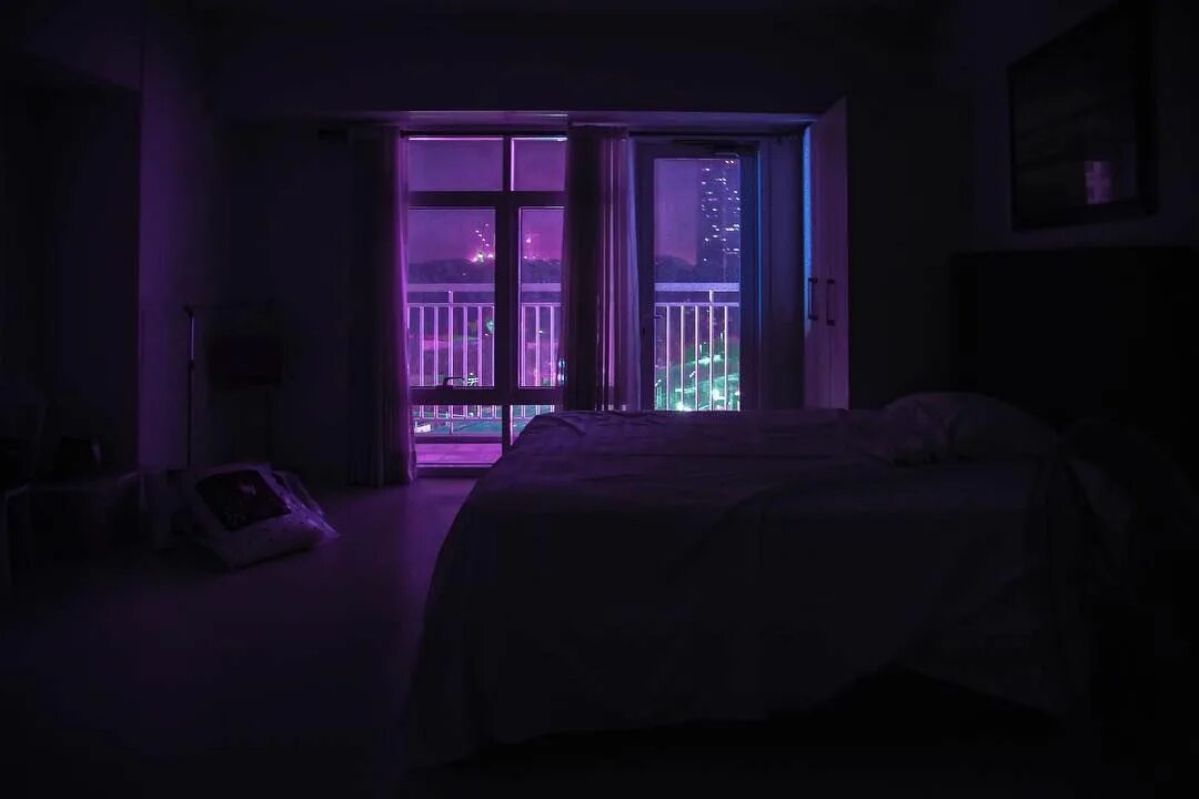 Аниме фон спальня ночью без света 19