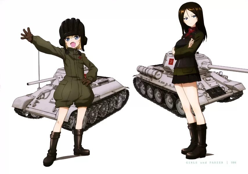 Аниме танкистки Катюша и Нонна 17