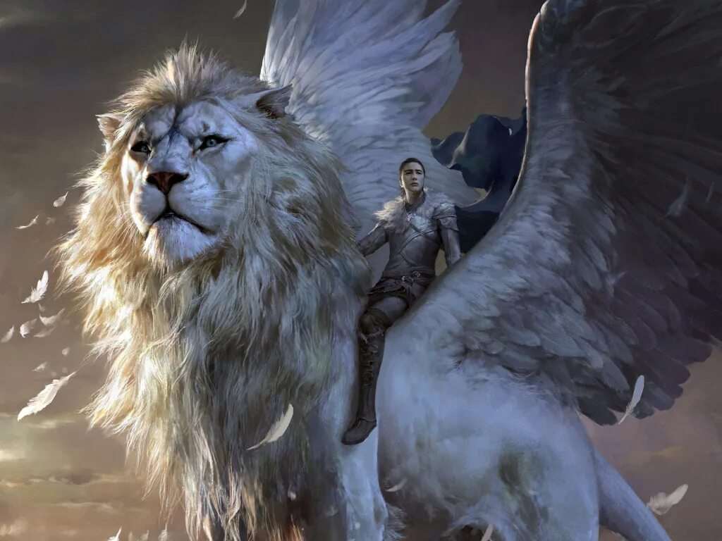 Белый Лев с крыльями 14