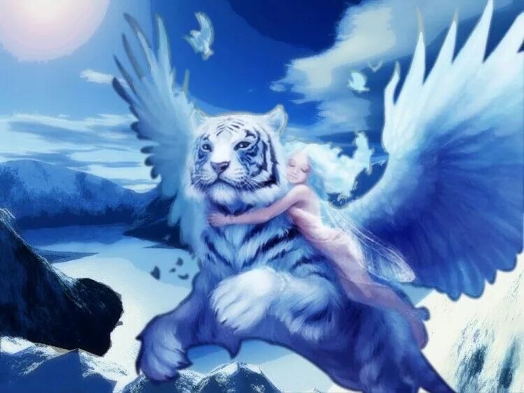 Белый Лев с крыльями 6