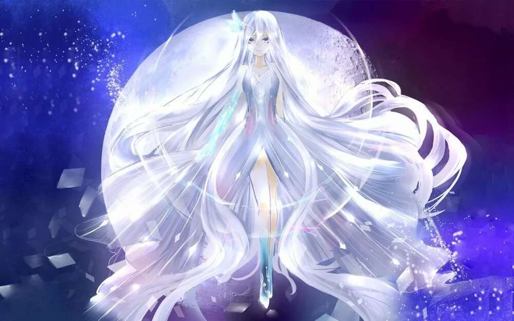 Богиня с белыми волосами 1