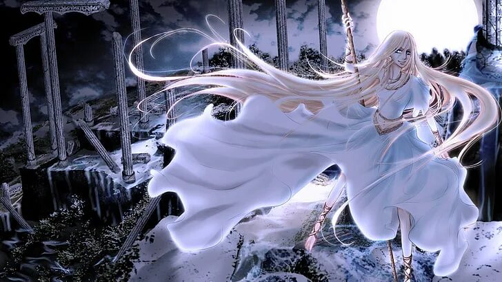 Богиня с белыми волосами 10