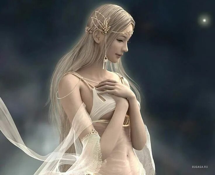 Богиня с белыми волосами 6