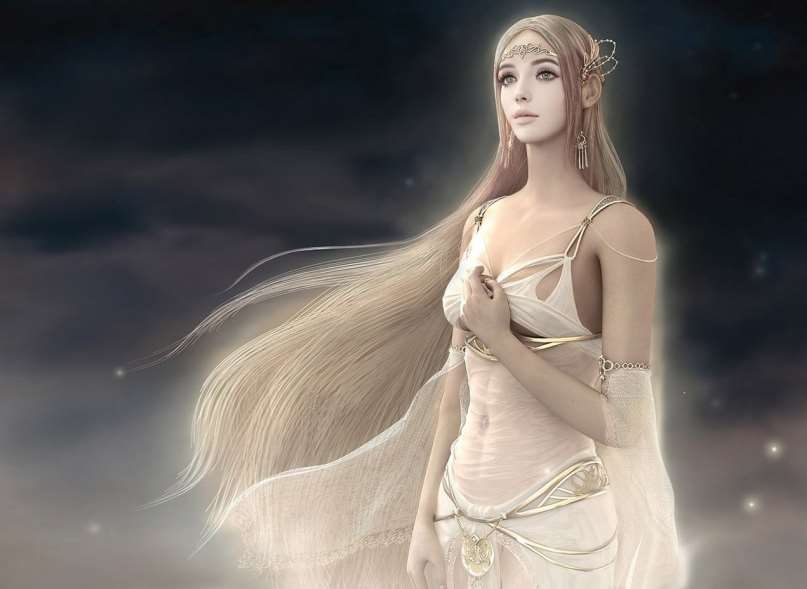 Богиня с белыми волосами 7