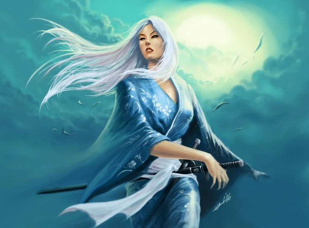 Богиня с белыми волосами 9