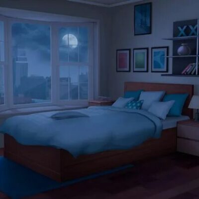 Комната аниме фон без людей спальня