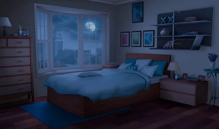 Комната аниме фон без людей спальня