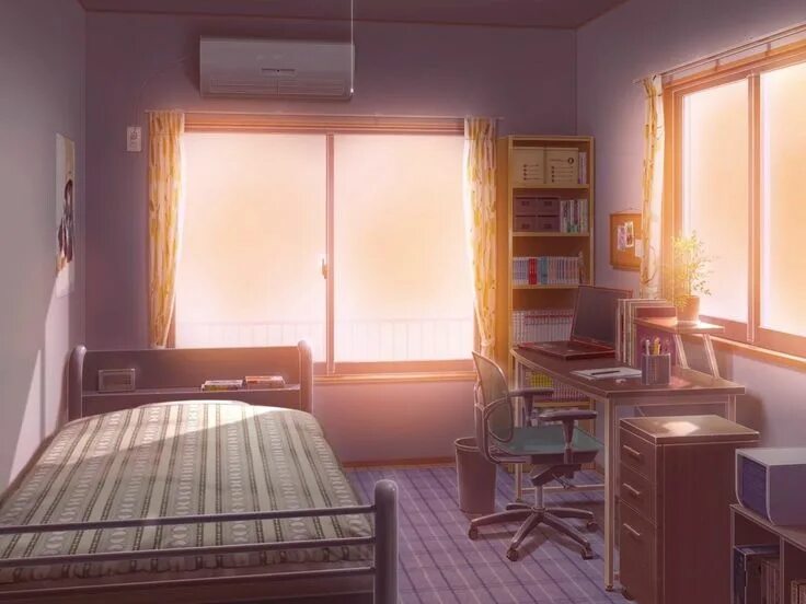 Комната аниме фон без людей спальня 18