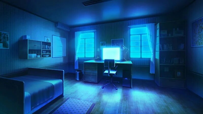 Комната аниме фон без людей спальня 6