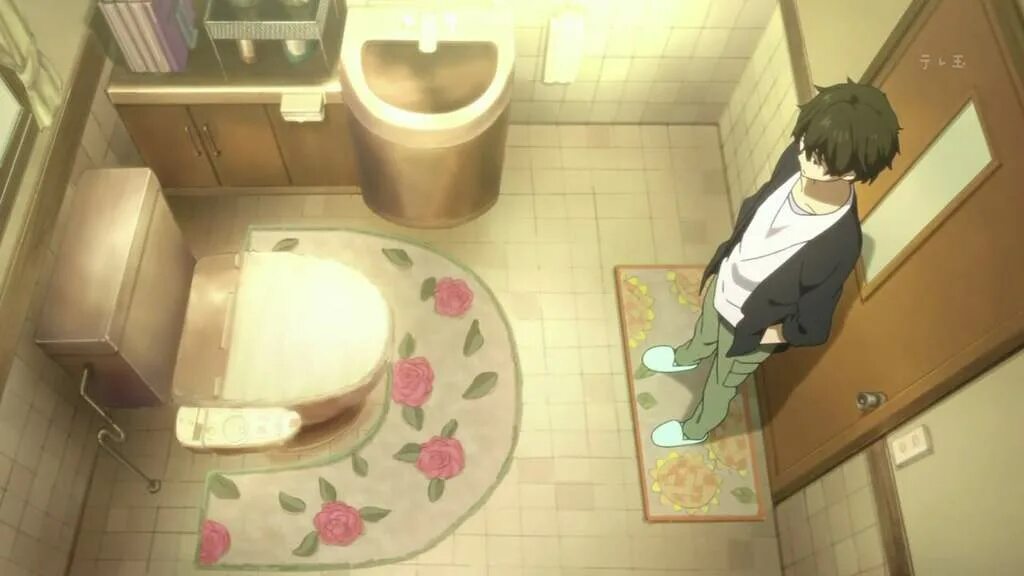 Общественный туалет аниме 14