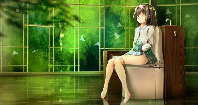 Общественный туалет аниме 3