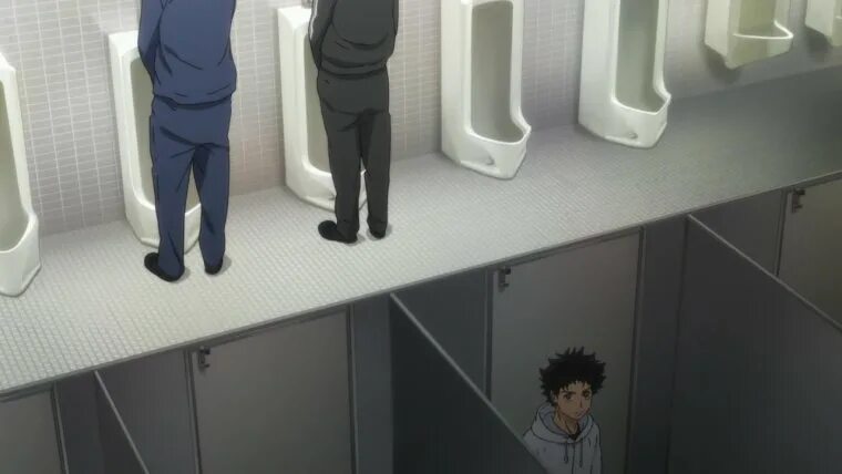 Общественный туалет аниме 4