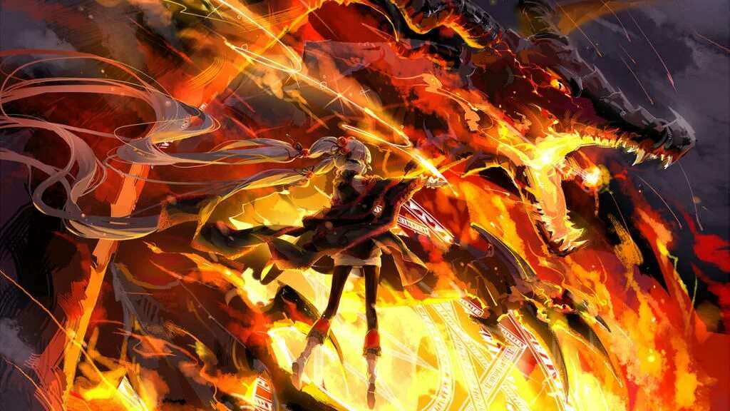 Огонь в стиле аниме 15
