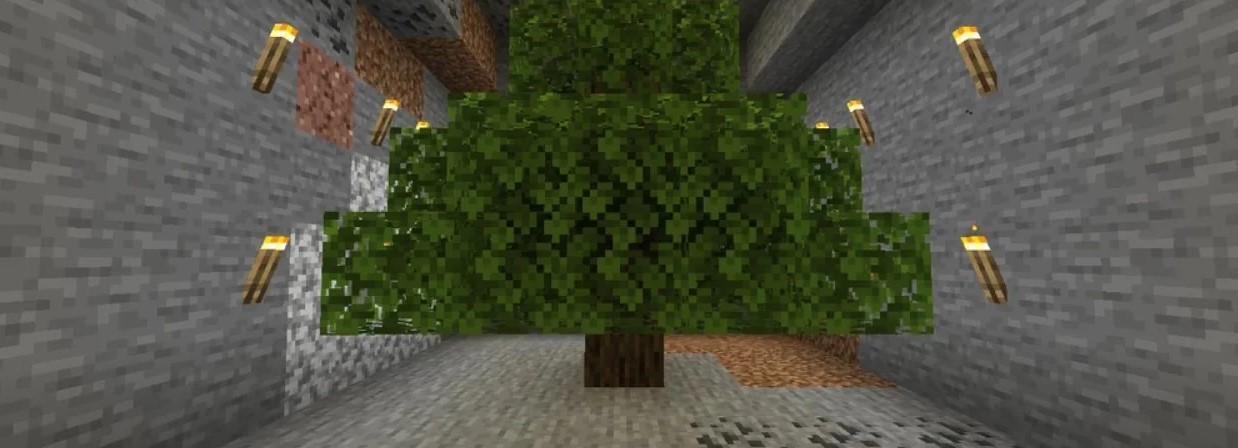 Могут ли деревья расти под землей в Minecraft